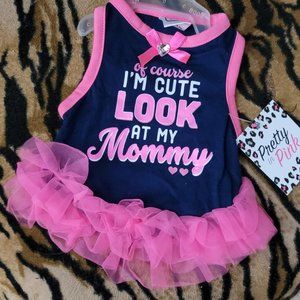 Pet Dress I'm Cute Pink Dog or Cat xs  ea. New w/ Tag!